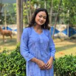 Chikankari Maslin Short Top