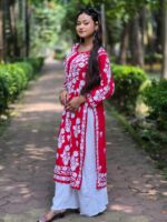 Chikankari Modal Hevy Work Kurti - Image 2