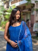 Viscose 3D Noodles Strap 3 Piece Kurti