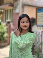 Chikankari Gorgette Full jal Kurti
