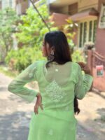 Chikankari Gorgette Full jal Kurti - Image 3