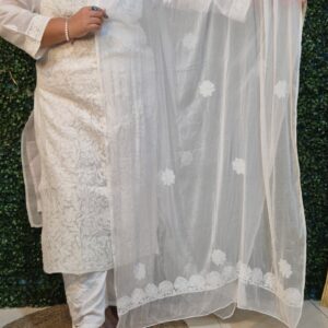 Chikankari Chifon Dupatta