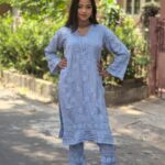 Satin Modal 3D Kurti Set