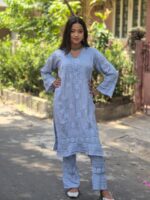 Satin Modal 3D Kurti Set - Image 4