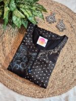 Hand block cord pipin Mashroo   kurti - Image 3
