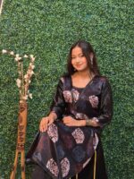 Hand block Mashroo  kurti - Image 2