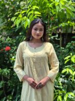 Dobby Cotton Self Chikankari Kurti