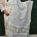 Chikankari Golden Shaded Mul Chanderi Dupatta