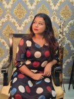 Polka dot hand block  modal kurti - Image 2