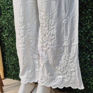 Scalap Border 3D Rayon Palazzo (Free Size)