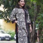 Bagru handblock side slite kurti