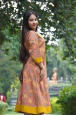 Pomegranate Handblock Cotton Aline Dress - Image 2