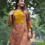 Pomegranate Handblock Cotton Aline Dress