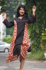 Rust Orang Side Pannel Kurti - Image 5