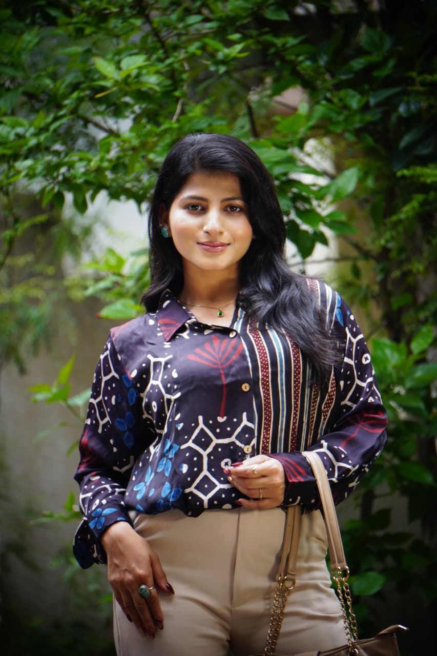 1d62ed0c-cc04-4afb-a945-7b3b35413cd7 Modal Two print Bagru Handblock Shirt - Image 1