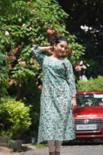 Pomegranate Handblock Cotton Kurti - Image 2