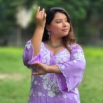 Chikankari Satin Modal 3d kurti