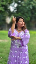 Chikankari Satin Modal 3d kurti