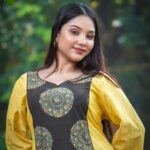 Ajrakh Patch With Handloom Cotton Buta Work Aline Dress