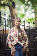 Ajrak Handblock Kaftan Style Shirt - Image 3