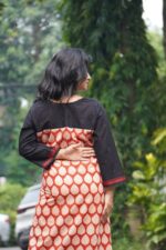 Rust Orang Side Pannel Kurti - Image 2