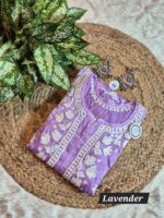 Chikankari Satin Modal 3d kurti - Image 5