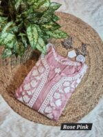 Chikankari Satin Modal 3d kurti - Image 10