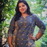 Grey Butta Handblock Kurti