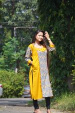 Bagru Handblock Mirrorwork Kurti - Image 4