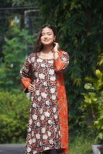 Bagru Handblock Two Print Kurti - Image 3