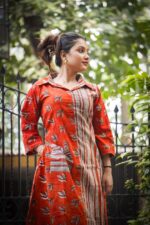 Bagru Handblock Aline Handblock Dress - Image 3