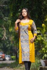 Bagru Handblock Mirrorwork Kurti - Image 6