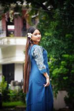 Bagru Handblock Scalup A line Dress