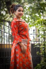 Bagru Handblock Aline Handblock Dress - Image 4