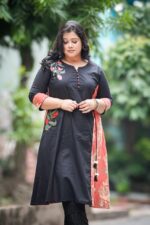 Promoganet dye with Hand Painting Kurti