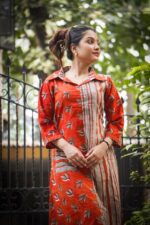 Bagru Handblock Aline Handblock Dress - Image 5