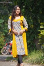 Bagru Handblock Mirrorwork Kurti - Image 2