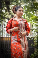 Bagru Handblock Aline Handblock Dress - Image 6