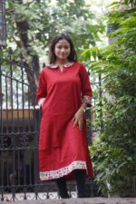Cotton Kurti With Petter Collar