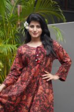 Pormegranate Handblock Bagru Aline Dress - Image 5