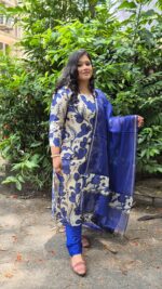 Pen Kalamkari 3 pc Set in Banglore  Silk - Image 5