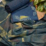 Unstitched pure cotton 3pc kurti set