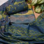 Unstitched pure cotton 3pc kurti set