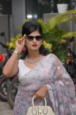 Degital Print Organza Saree - Image 7