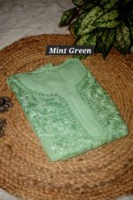 Viscose heavy work Long kurti - Image 7