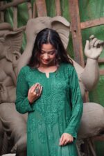 Viscose heavy work Long kurti - Image 2
