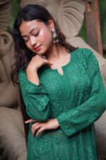 Viscose heavy work Long kurti - Image 6