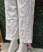 Lycra 3D side rose designs stretchable straight pant - Image 4