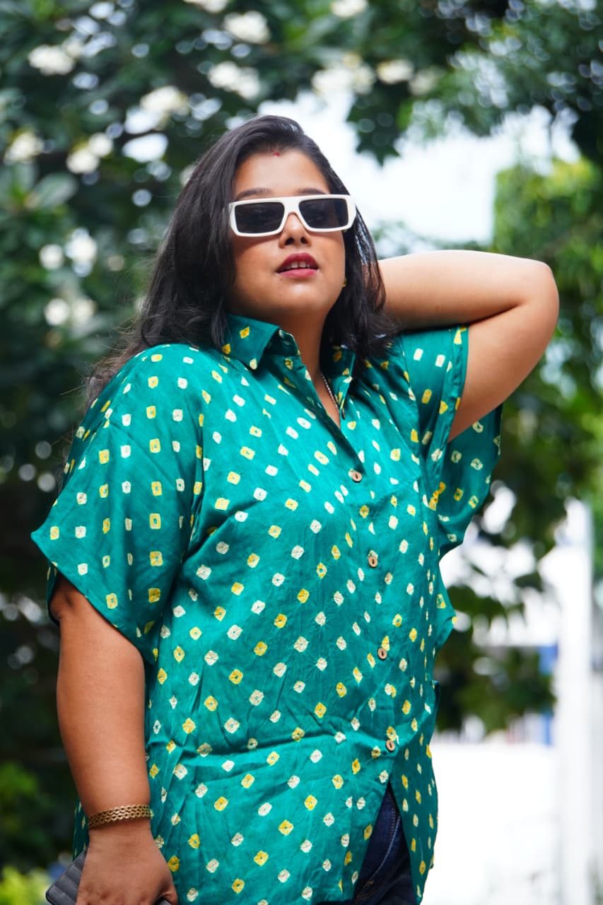 WhatsApp Image 2026-08-03 at 9.48.19 AM Bandhni Kaftan Shirt - Image 1