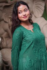 Viscose heavy work Long kurti - Image 4